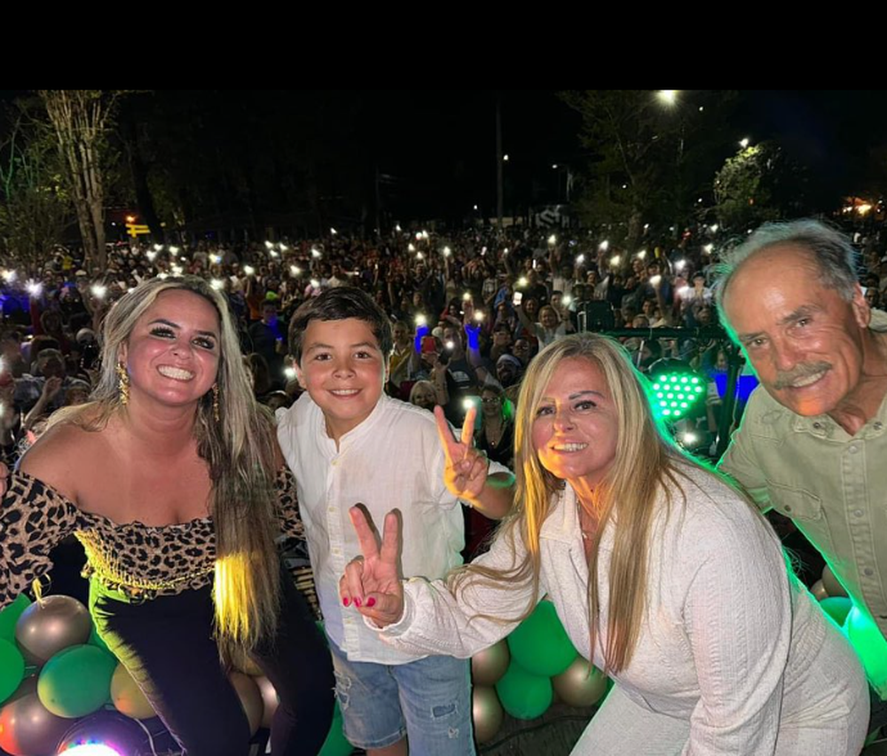 Valentina dos Santos durante los festejos