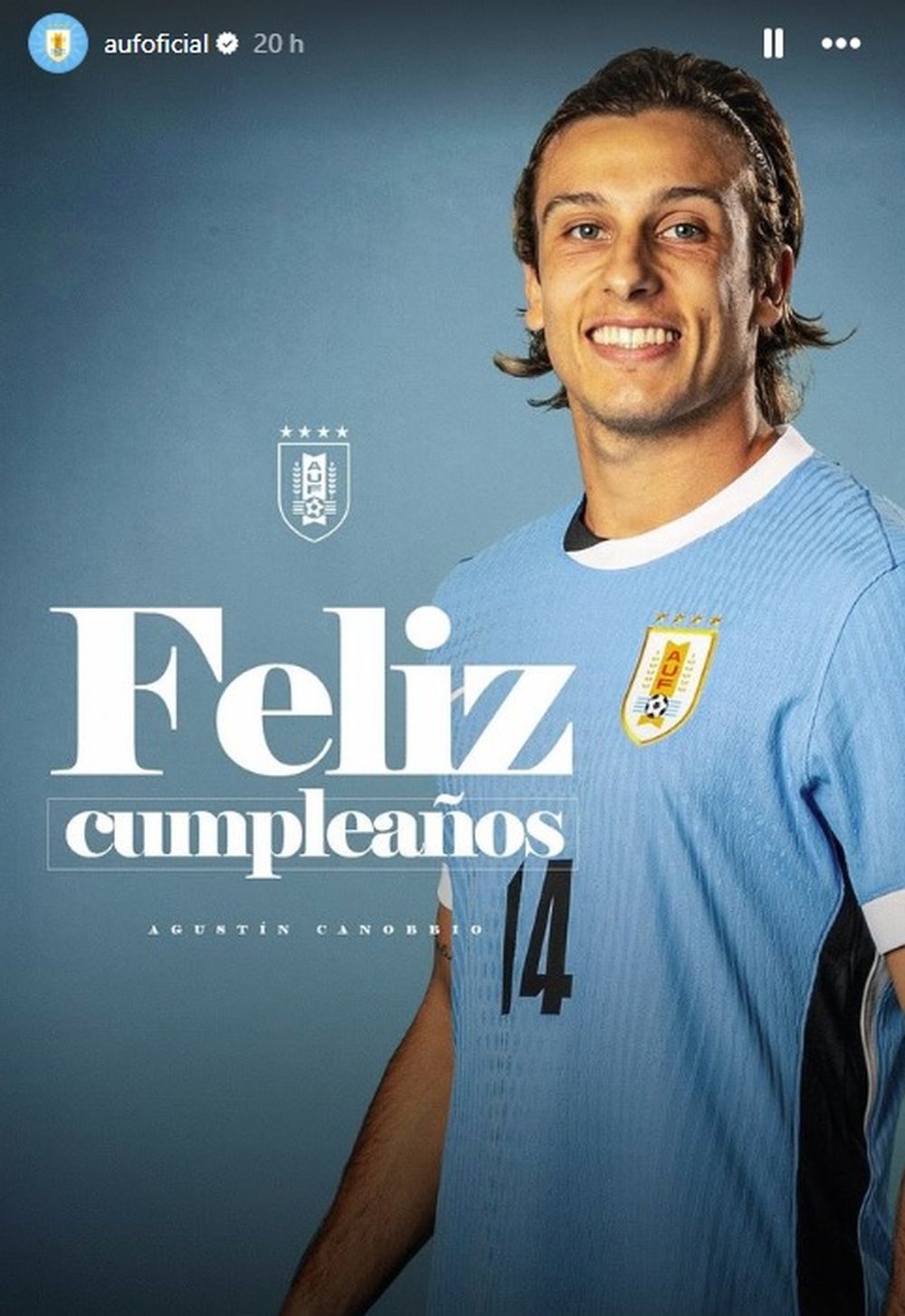 El mensaje de la selección uruguaya para Agustín Canobbio
