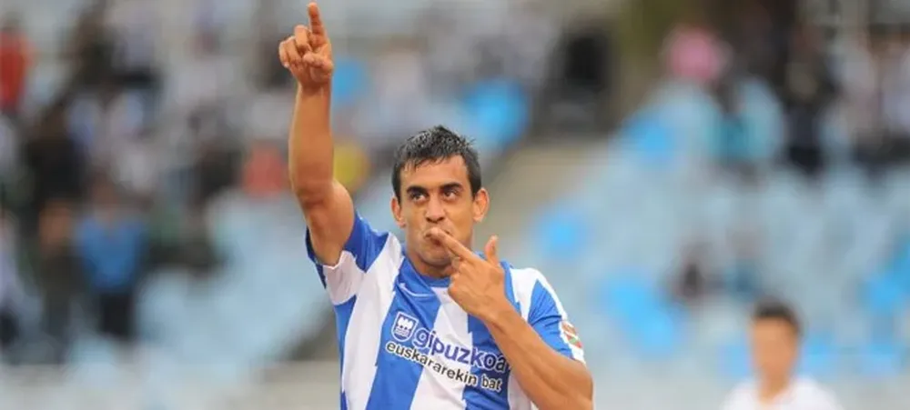 Ifrán celebra uno de sus goles con Real Sociedad