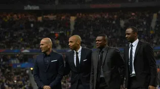 Zidane, Henry, Desailly y Vieira en un reconocimiento a sus trayectorias