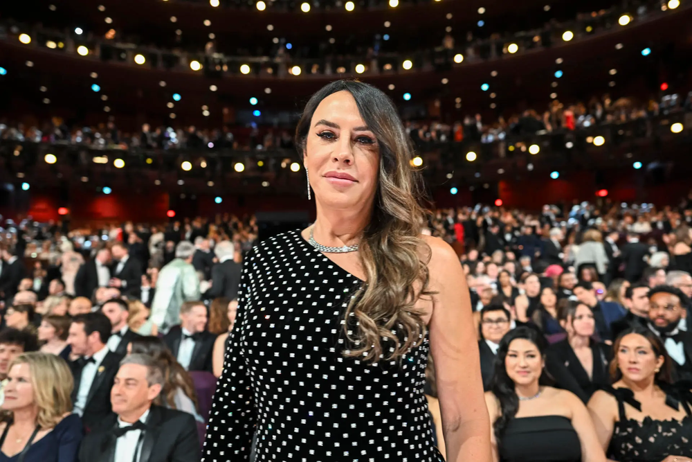 La actriz Karla Sofía Gascón, en la ceremonia de entrega de los premios Oscar.