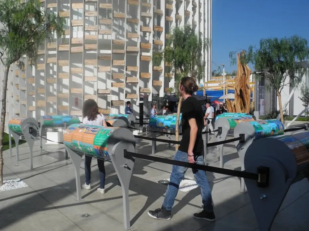 Ingreso al pabellón de Uruguay en la Expo Milán