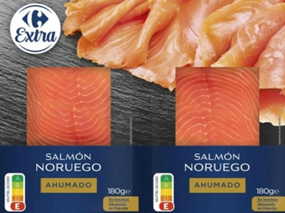El salmón noruego ahumado de Carrefour que fue retirado del mercado.