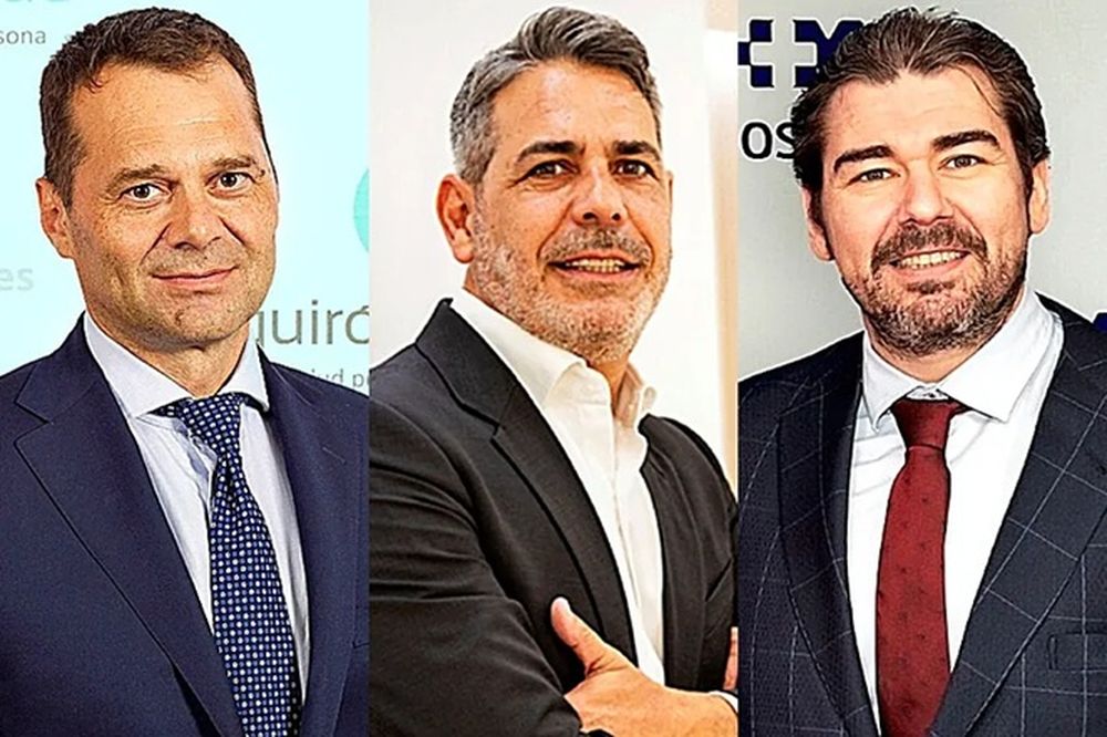 Víctor Madera, presidente y CEO de Quirónsalud; Pablo Gallart, consejero delegado de Grupo Ribera, y Alejandro Abarca, consejero delegado de HM Hospitales.