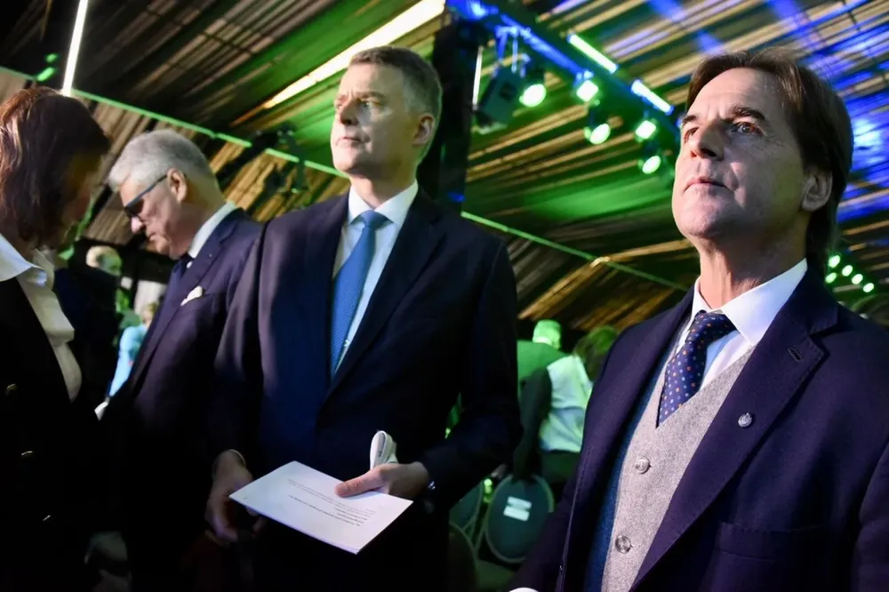 El presidente Luis Lacalle Pou en la inauguración de UPM2