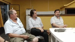 José Luis Strazzarino, Nicolás Chiesa y Adrián Peña.
