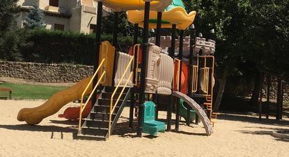 Parque infantil del Castillo de Manzanares, en la Comunidad de Madrid
