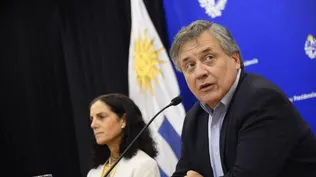 La ministra de Economía Azucena Arbeleche y el ministro de industria Omar Paganini.