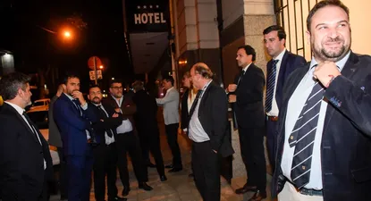 Abogados de la Operación Océano en la puerta del juzgado