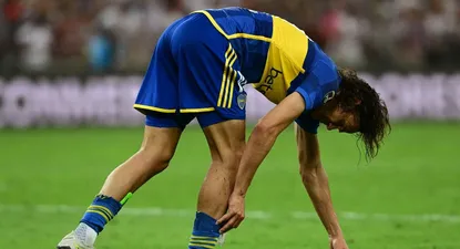 Cavani se retiró lesionado en Boca