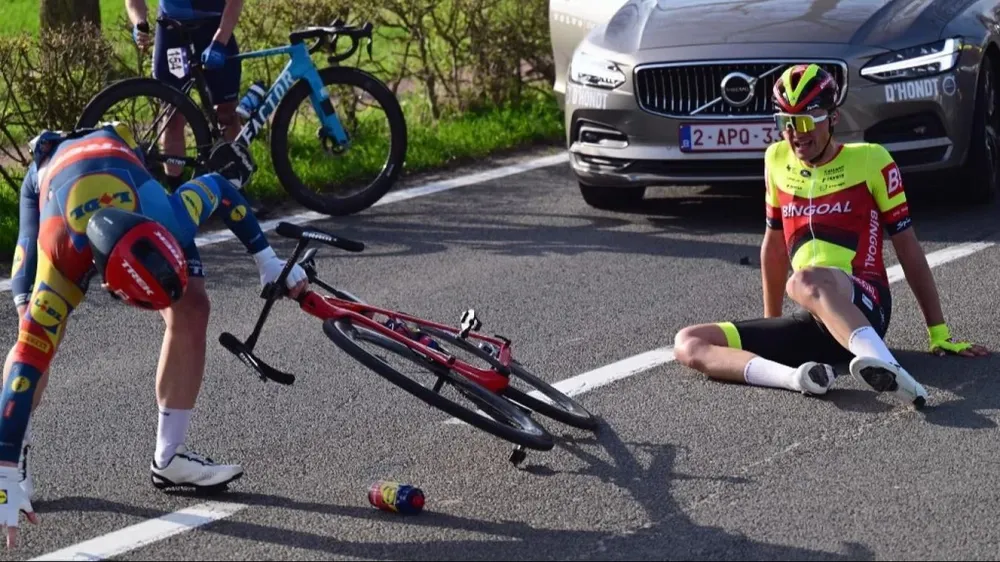 Accidente del belga Wout Van Aert