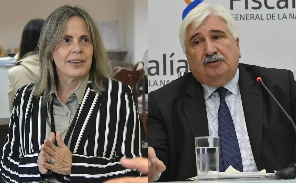 Gabriela Fossati y el fiscal de Corte Juan Gómez