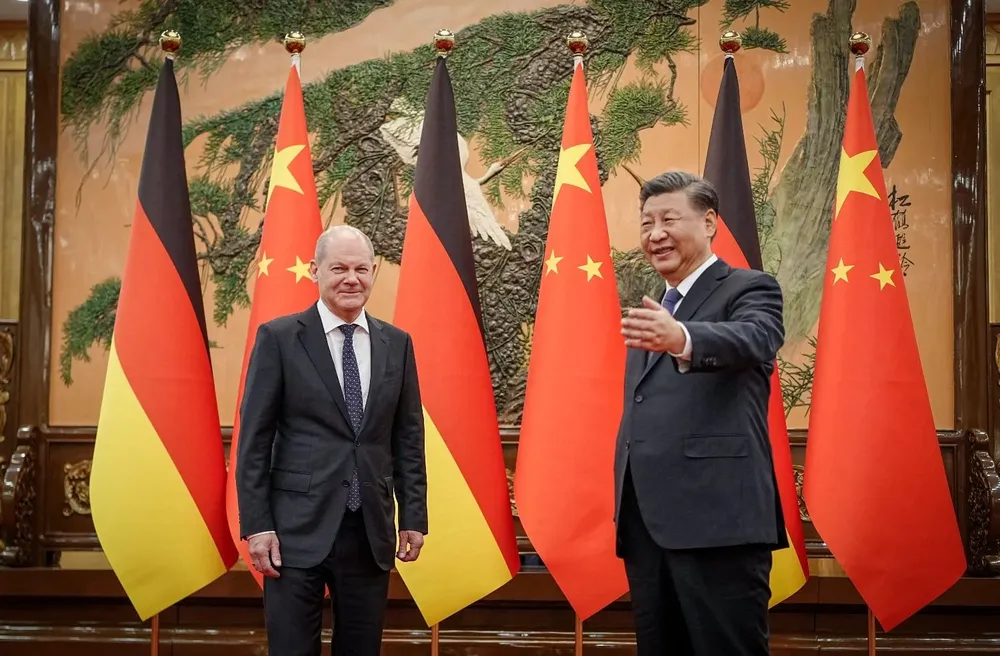 El presidente chino Xi Jinping recibió al canciller alemán Olaf Scholz