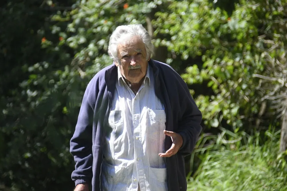José Mujica en su chacra de Rincón del Cerro, en Montevideo este sábado