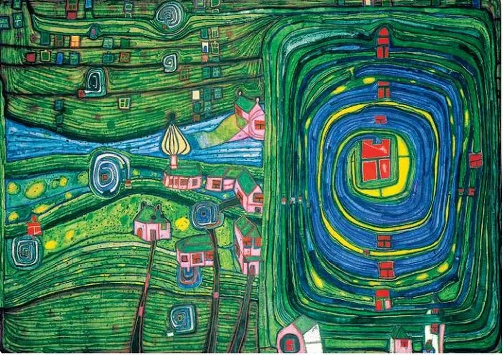 El diseño elegido para esta campaña es la ilustración del artista austriaco Friedensreich Hundertwasser (1928-2000), en la que usa colores brillantes y formas orgánicas para expresar una reconciliación de los humanos con la naturaleza, según la FAO