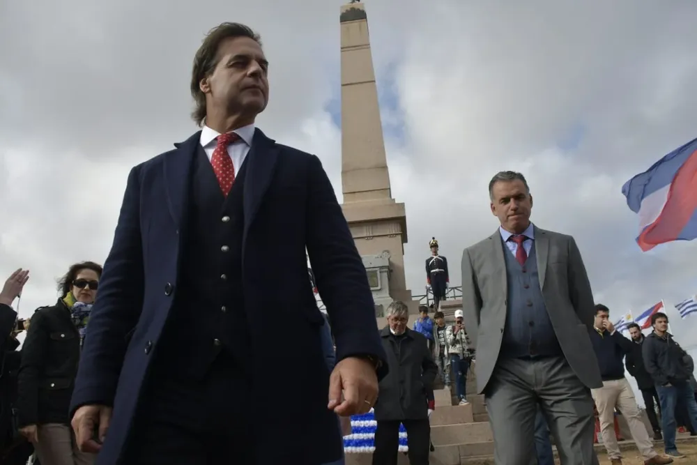 Lacalle durante la celebración de un nuevo aniversario de la Batalla de las Piedras