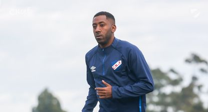 Gonzalo Carneiro en la práctica de Nacional de este miércoles 21 de mayo