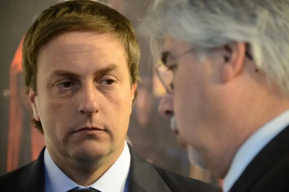 Ricardo Reilly con el ministro Tabaré Aguerre en la Expo Prado