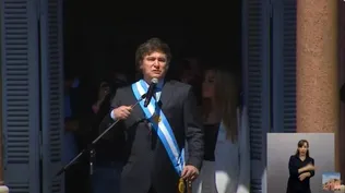 Javier Milei en el balcón de la Casa Rosada