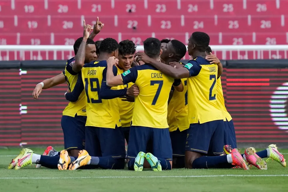 Ecuador celebrando en un partido anterior