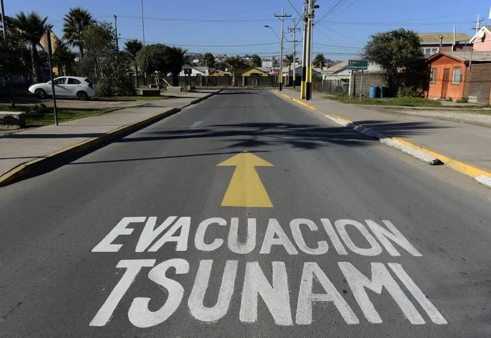 Una de las flechas indicadoras de La Serena