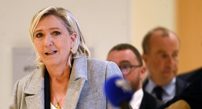 Marine Le Pen, líder de Agrupación Nacional (AN).
