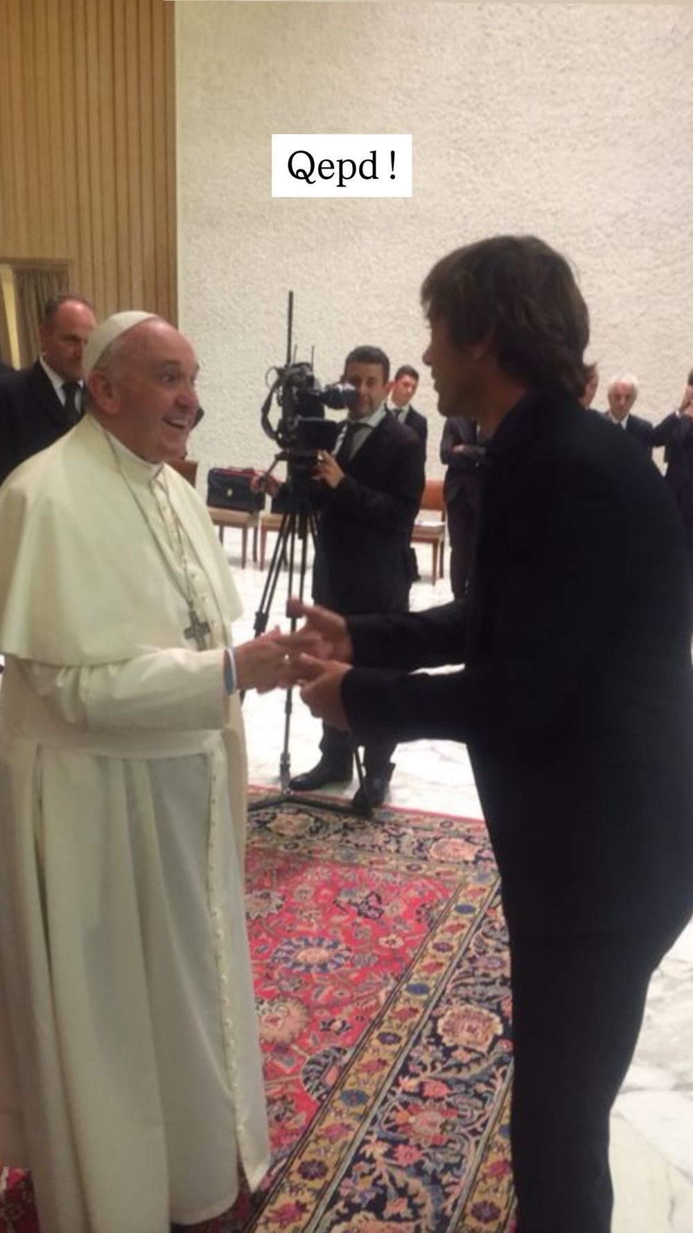 Diego Lugano y el Papa Francisco Diego Lugano y el Papa Francisco