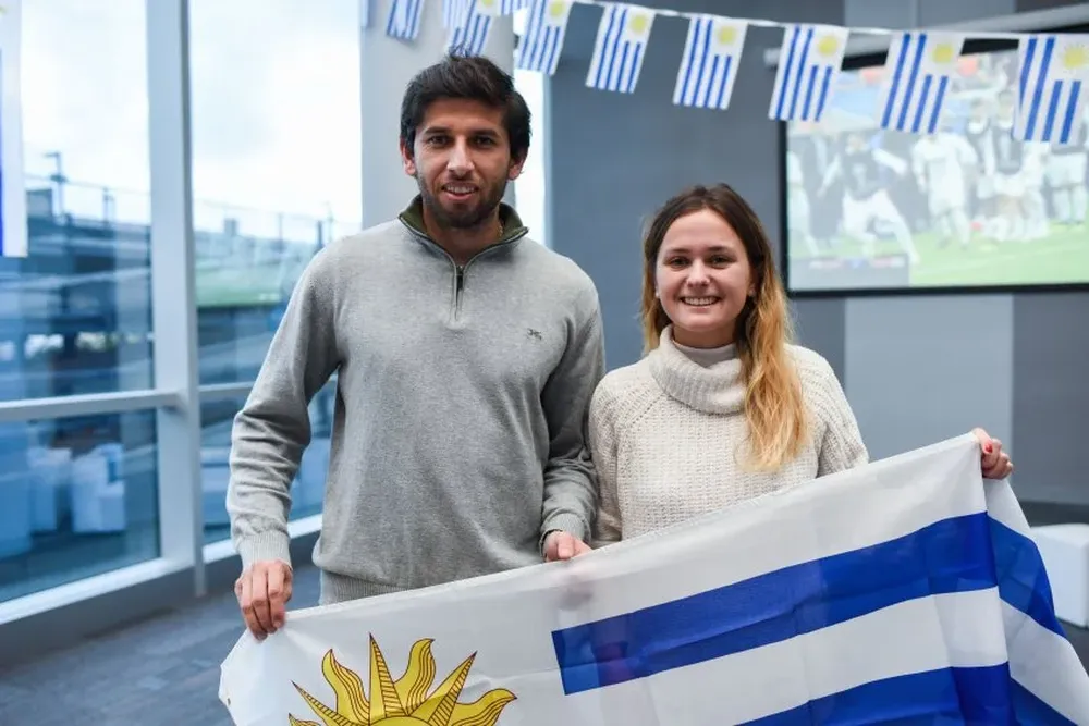 Matías Suárez y Agustina Pavluk