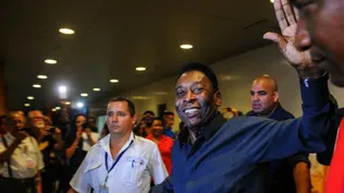 Pelé, al llegar a Cuba
