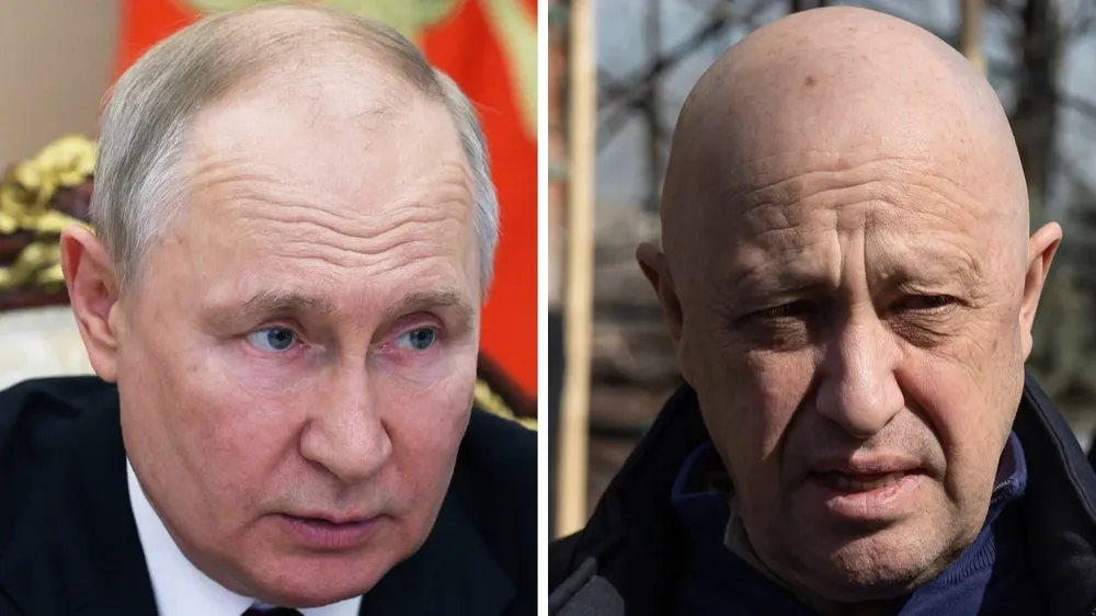 El presidente ruso, Vladimir Putin, y el fallecido jefe de la milicia Wagner, Yevgueni Prigozhin
