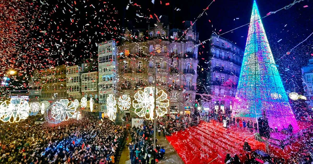 Las luces de Navidad en Vigo, de las más hermosas de España.