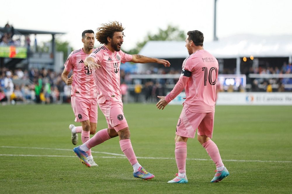 Gol de Maxi Falcón en Inter Miami y festejo con Lionel Messi