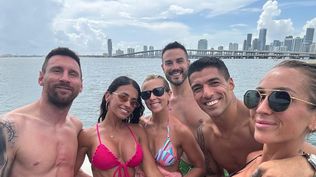Lionel Messi junto a su esposa, con Luis Suárez y la suya en unas mini vacaciones en MIami