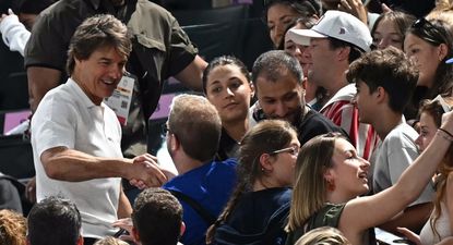 Tom Cruise en la clasificación de las gimnastas femeninas de los Estados Unidos en los Juegos Olímpicos de París 2024