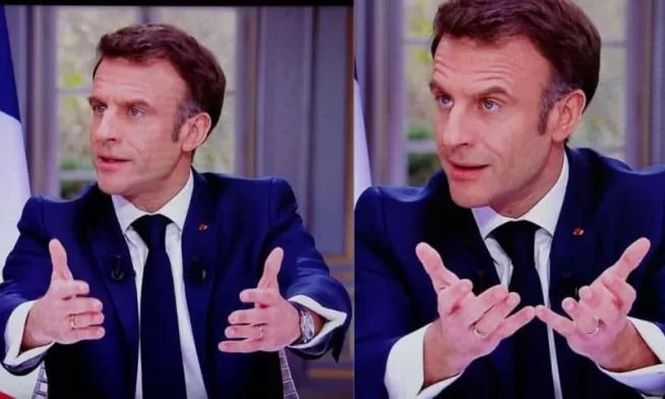 Macron antes y después de lucir el reloj de 60 mil euros