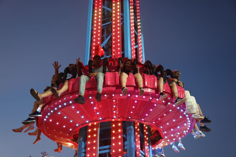 La torre de caída libre del Parque Rodó
