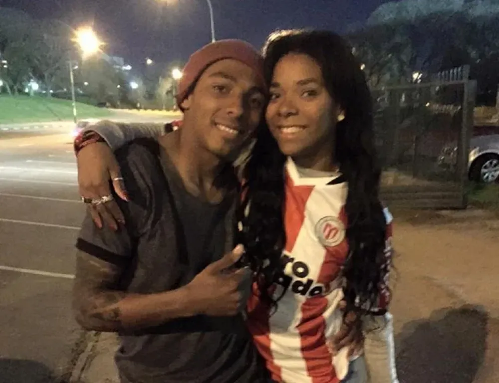 Ángel y Déborah cuando el volante jugaba en River