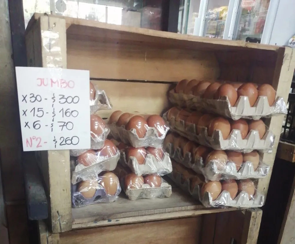 El precio de este martes, en el almacén El nabo contento, sobre Cno. Carrasco.