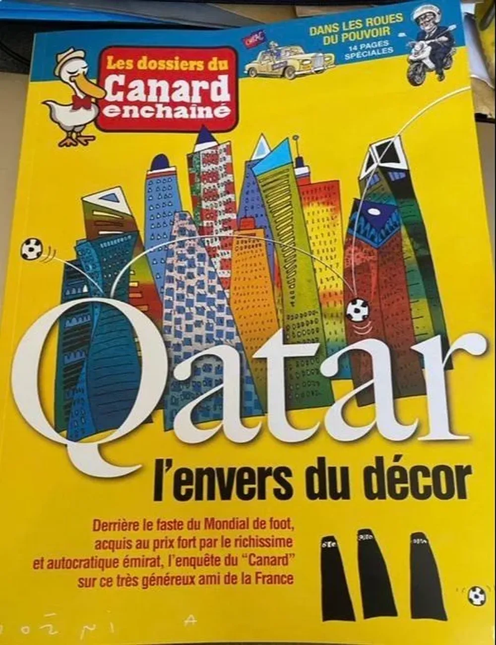 La revista francesa criticada por sus dibujos sobre los jugadores qataríes