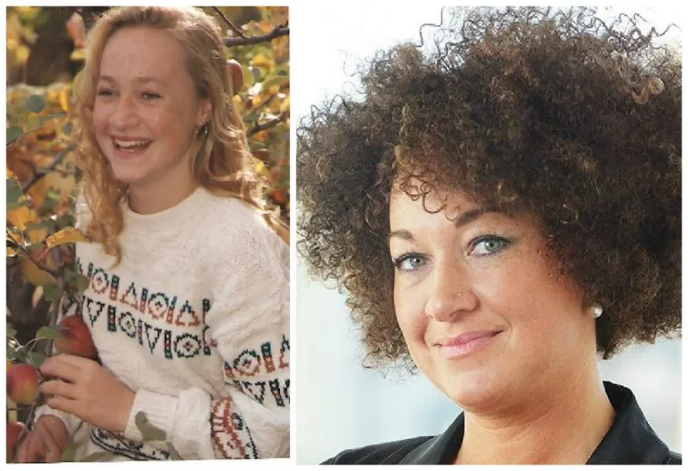 Rachel Dolezal en su juventud y actualmente