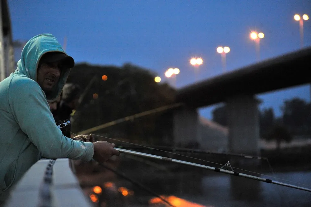 Pesca en el Santa Lucía.