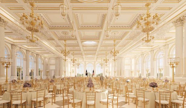 Una representación del nuevo salón de baile con capacidad para 650 personas en un nuevo edificio de 90.000 pies cuadrados.