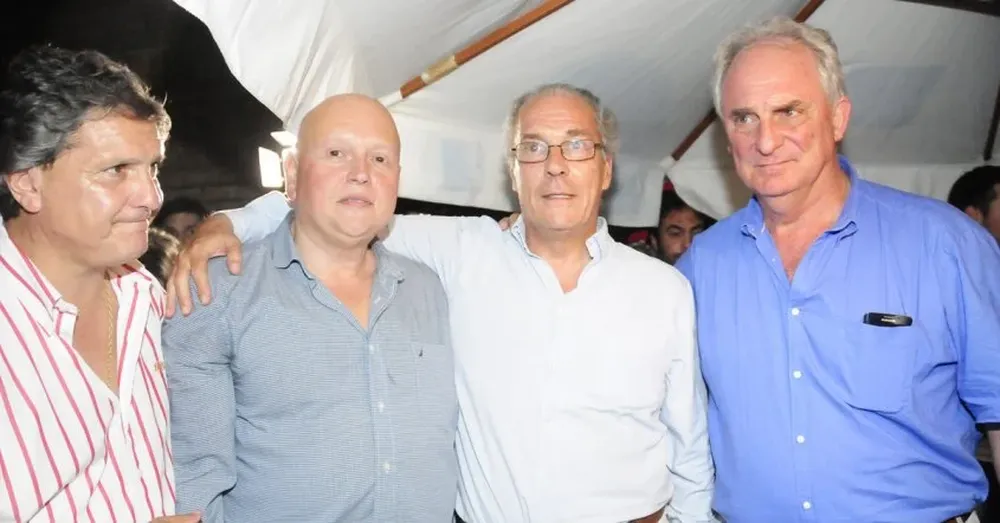 Pablo Durán, José Luis Rodríguez, Daniel Turcatti y Eduardo Ache el día de las elecciones en diciembre de 2015.