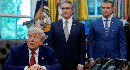 Trump instó a los países que no habían prestado ayuda en el conflicto a que encuentren "un poco de valor tardío".