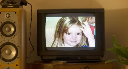Archivo. El rostro de Madeleine McCann en la televisión de un apartametno en Berlín, Alemania, en 2013 durante una transmisión del canal público alemán