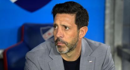 Jorge Bava en el partido ante Danubio