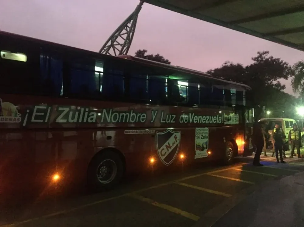 El ómnibus de Nacional en Maracaibo