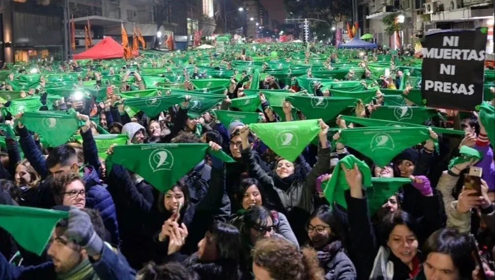 Movilización por el aborto legal.