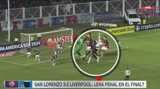 La lupa en la última jugada de San Lorenzo vs Liverpool