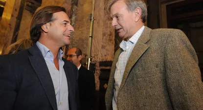 El presidente Lacalle y el director nacional del Deporte Sebastián Bauzá